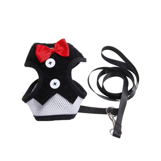 Pet Chest and Back Set with Evening Dress Vest and Cat Leash Set Pet Accessoire