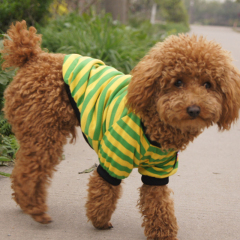 British Stylish Colorful Striped Dog Vest Casual T-shirt for Small Puppy Clothing Pet Accessoire