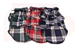 Spring-Summer Teddy Dog British Plaid Shirt for Small Puppy Clothing Pet Accessoire