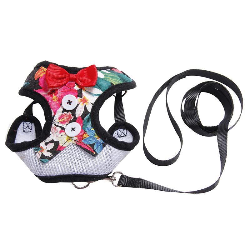 Pet Chest and Back Set with Evening Dress Vest and Cat Leash Set Pet Accessoire