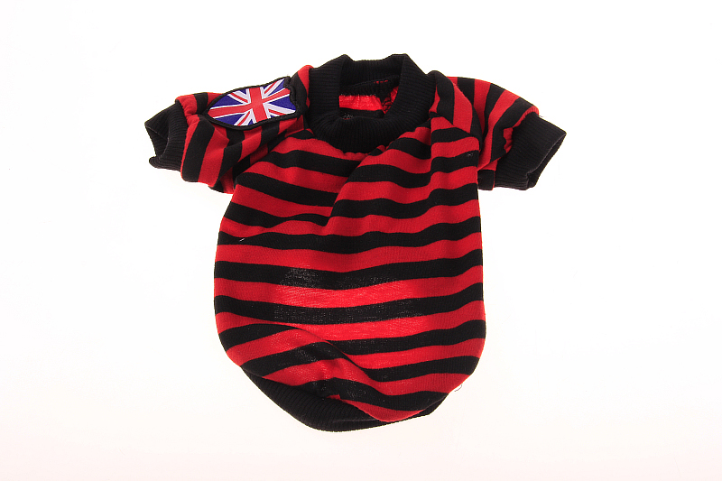 British Stylish Colorful Striped Dog Vest Casual T-shirt for Small Puppy Clothing Pet Accessoire