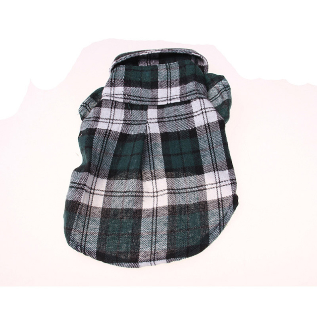 Spring-Summer Teddy Dog British Plaid Shirt for Small Puppy Clothing Pet Accessoire
