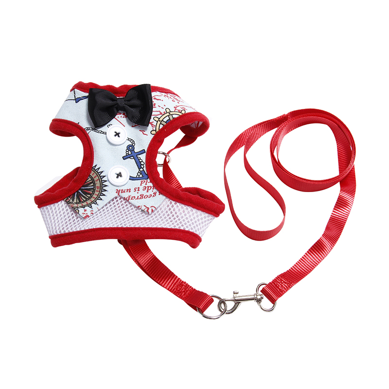 Pet Chest and Back Set with Evening Dress Vest and Cat Leash Set Pet Accessoire