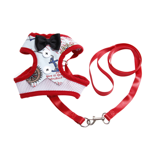 Pet Chest and Back Set with Evening Dress Vest and Cat Leash Set Pet Accessoire