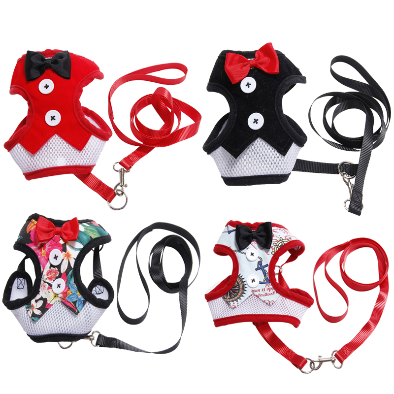 Pet Chest and Back Set with Evening Dress Vest and Cat Leash Set Pet Accessoire