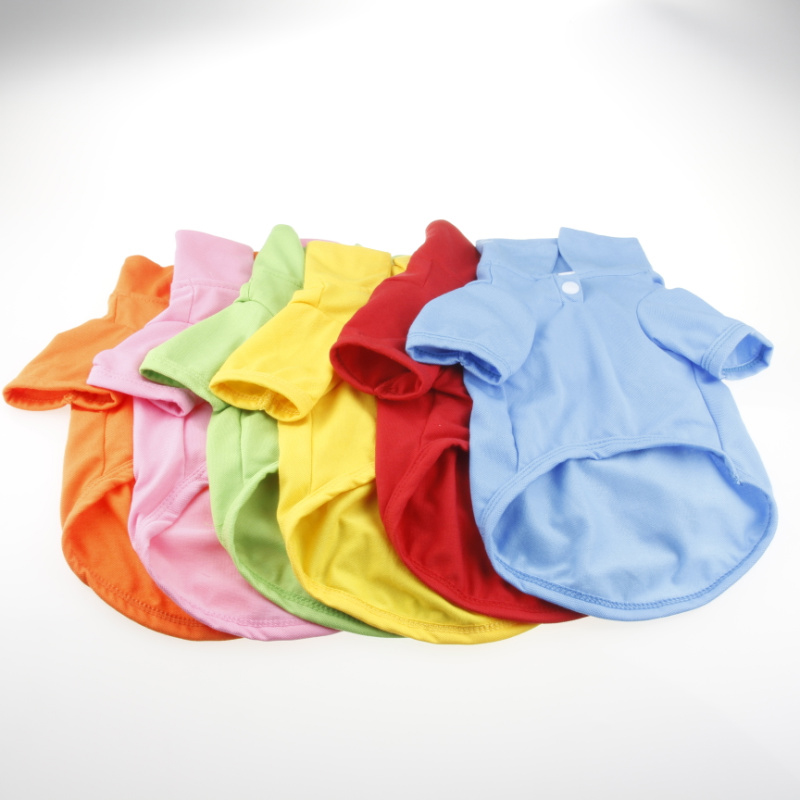 Spring-Summer Candy-colored Simple and Stylish Dog Polo Shirt for  Medium Small Puppy Clothing Pet Accessoire