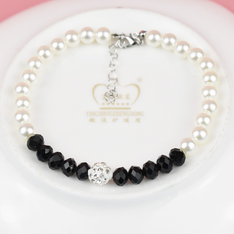 Pet Pearls Necklace Jewelry for Small Dogs Puppy Bling Rhinestones Cat Wedding Collar