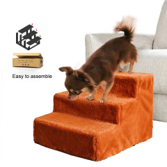 Self-Assembly 3 Steps Dog Stairs for Pet Small-Medium Dog Cats Playing Training