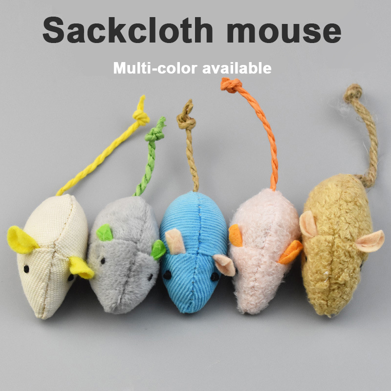 Furry Plush Cat Toys Mice Mouse Simulated Small Animals For Kitten Pet Playing Scratch Training Game Interactive Pet Supplies