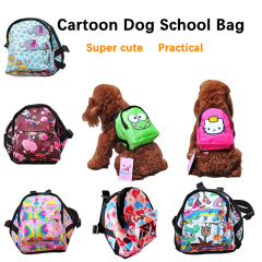 Printed Bag Pet Backpack Dog Harnesses Leashes Set Pet Chest Rope Leading Products for Animals Collar Acessorios Traction
