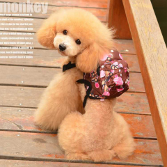 Printed Bag Pet Backpack Dog Harnesses Leashes Set Pet Chest Rope Leading Products for Animals Collar Acessorios Traction