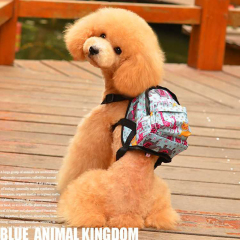 Printed Bag Pet Backpack Dog Harnesses Leashes Set Pet Chest Rope Leading Products for Animals Collar Acessorios Traction