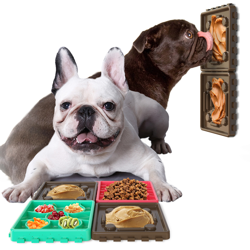 Anti-Choke Dog Basin Slow Food Mat Licking Food Plate Pet Supplies  for Small to Large Sized Dog Cats