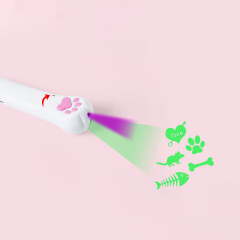 5 in 1 USB Pet LED 1mw Laser Cat Laser Transform Pattern Rechargeable Toy Interactive Bright Animation Pointer Light Pen Toys