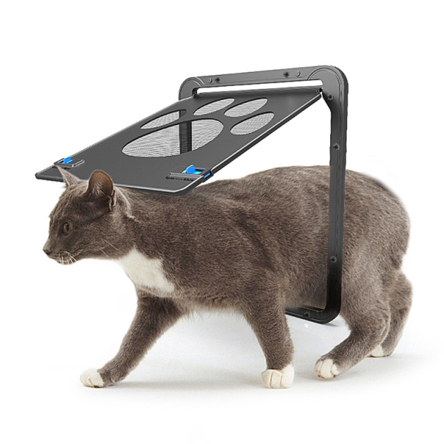 Screen Door Pet Door Magnetic Flap Automatic Locking Ideal for Small Dogs and Cats Pet Supplies