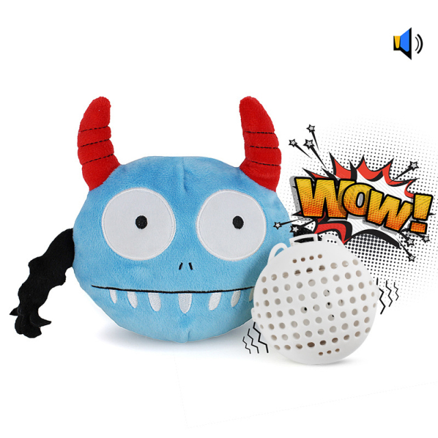 Giggle Plush Dog Toy Pet Squeaky Interactive Toy with Jumping Activation Ball for Playing
