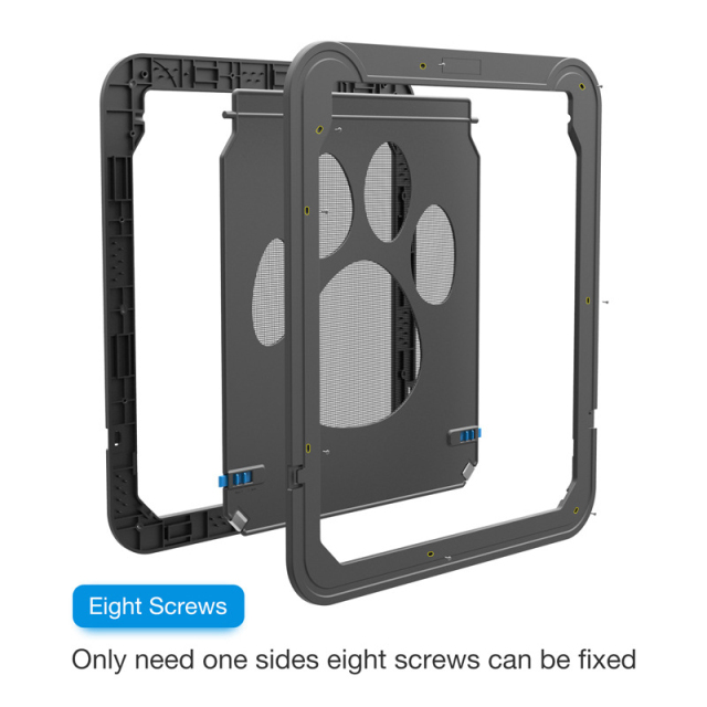 Pet Dog Screen Door for Sliding Door Protector Doggy Cat Screen Door with Magnetic Automatic Closure Lockable Gate For Dogs Cats