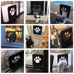 Pet Dog Screen Door for Sliding Door Protector Doggy Cat Screen Door with Magnetic Automatic Closure Lockable Gate For Dogs Cats