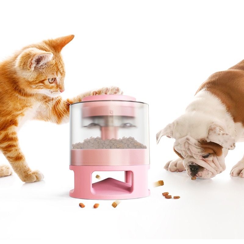 Pet Bowls Dog Food Feeder Catapult Pet Slow Press Feeder Leaker Bullet Food Dispenser Feeding Device Dog Puzzle Leaking Food Toy
