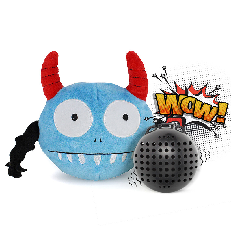 Giggle Plush Dog Toy Pet Squeaky Interactive Toy with Jumping Activation Ball for Playing