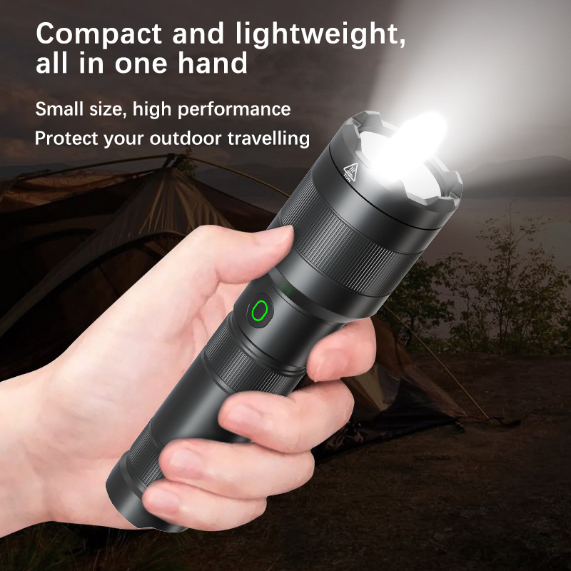 PK10 LED Flashlight Super Bright 18650 USB C Rechargeable Torch Light Lamp for Outdoors Emergency