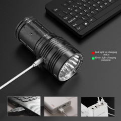 Electric Rechargeable Waterproof Aluminum 8000LM Convoy 18 LED PK18 Emergency Flashlight 18650 Battery