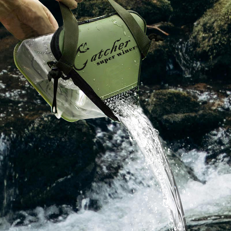 Collapsible Water Bucket - Outdoor Fishing Multifunctional Container / Live Fish Keeper for Wild Fishing