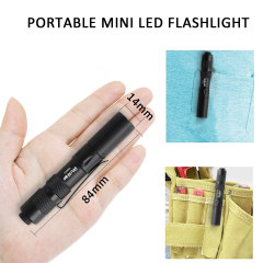 WK01 Penlight AAA Mini Flashlight SST20 4000K 6000K LED Flashlight black
