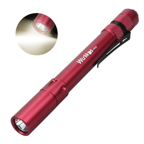 WK02 Penlight 2*AAA Mini Flashlight 300lm SST20 4000K 6000K-Red