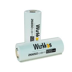Wurkkos 5000Mah 26650 Batteries 2pcs/lot