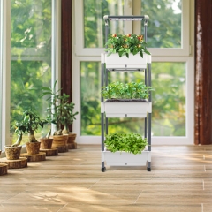 EDKFARM 3 Tier Raised Home Indoor Herb Planter Self Watering Pot Vertical Garden System