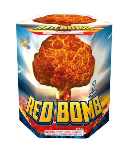 P-524 Hexagon shpae 7 shots Cake Red Bomb