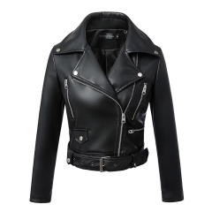 Women Black Faux Leather Jackets