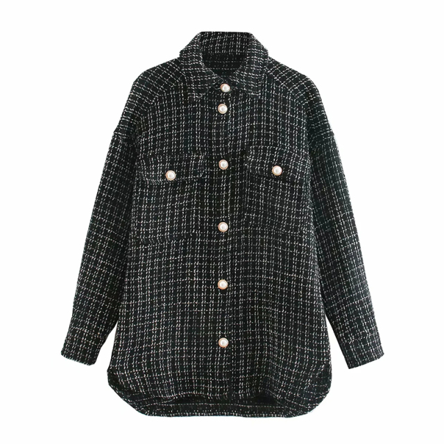 Women Vintage Oversize Plaid Shirts M10-006