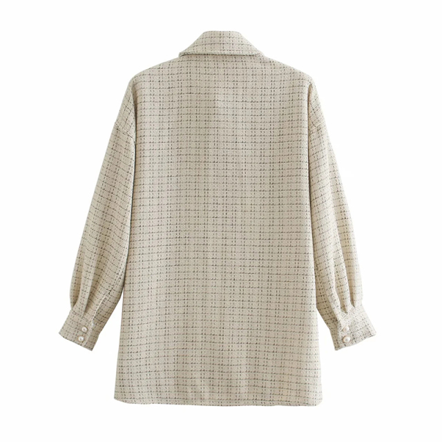 Women Vintage Oversize Plaid Shirts M10-006