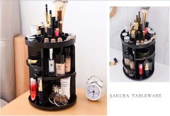 360 degree rotating makeup rack