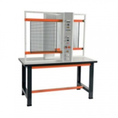 2-Sided Industrial Electrical Wiring Bench and 4 Stools Didactic Equipment Electrical Engineering Lab Equipment