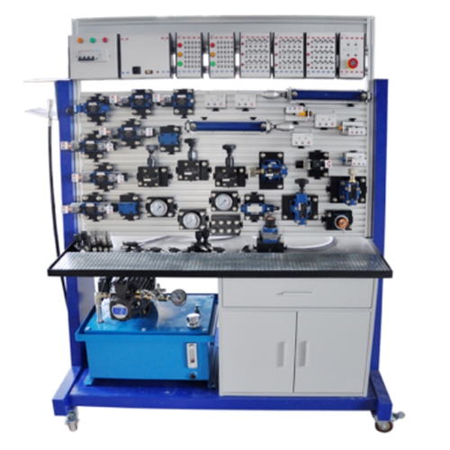 Équipement didactique d'équipement didactique de formateur électro hydraulique de PLC Équipement de formateur de mécatronique