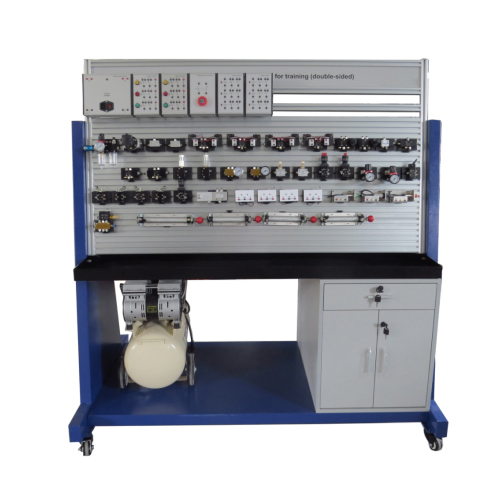 Electro-pneumatic Workbench For Training (Double-Sided) Didactic Equipment Teaching Electro Pneumatic Workbench