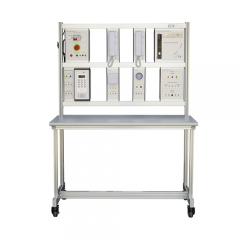 Equipamento didático para ensino de portas com áudio, equipamento de treinamento em automação predial, equipamento para formação profissional, equipamento didático.