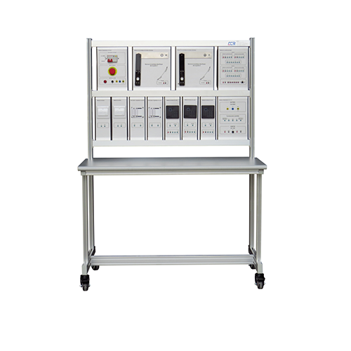 Controle de acesso por crachá + código, Equipamento didático para ensino de automação predial, Equipamento para treinamento profissional.