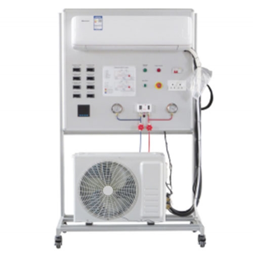 Bancada de formação para unidade individual de ar condicionado, 12000 BTU, equipamento educativo para laboratório escolar, equipamento escolar para ensino de ar condicionado.