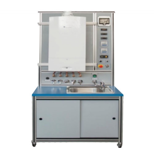 Учебный стол для изучения настенного газового котла. Школьное учебное оборудование. Оборудование для профессионального обучения. Демонстрационное оборудование.