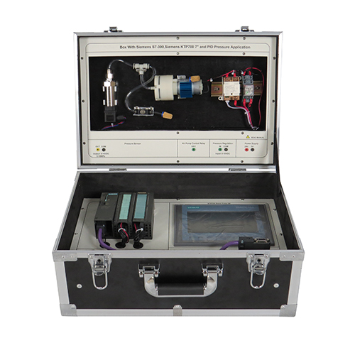 Box With Siemens S7-300 Siemens KTP700 7" and PID Pressure Application Educational Equipment for schools Technical Vocational Training Equipment and Simulator Automatic Trainer
