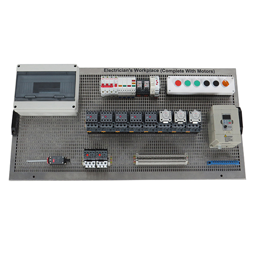 Ferramentas e equipamentos de formação profissional para eletricistas (incluindo motores); equipamentos de formação industrial; treino de habilidades elétricas.