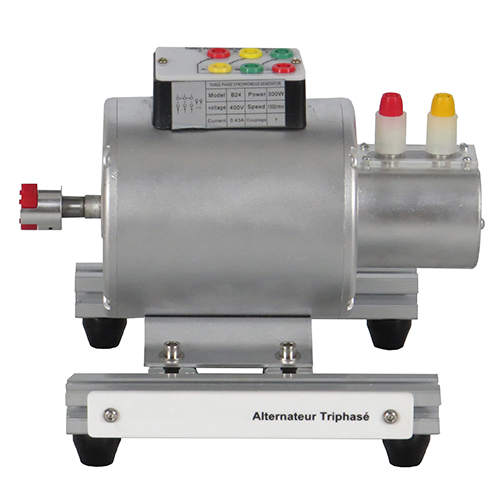 Alternador trifásico, equipamento de laboratório educativo, equipamento demonstrativo, instalação elétrica.