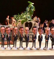 Custom Groomsmen Bobbleheads  groom cake topper