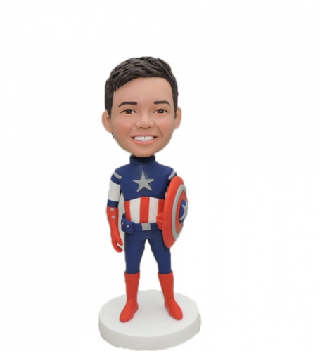 Captain America Kid Bobblehead Custom