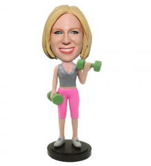 Bobblehead Custom Fitness with Dumbbell