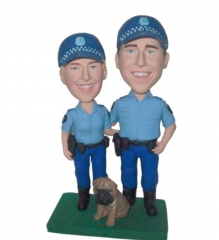 Personalized Bobbleheads Look Like Police Couple